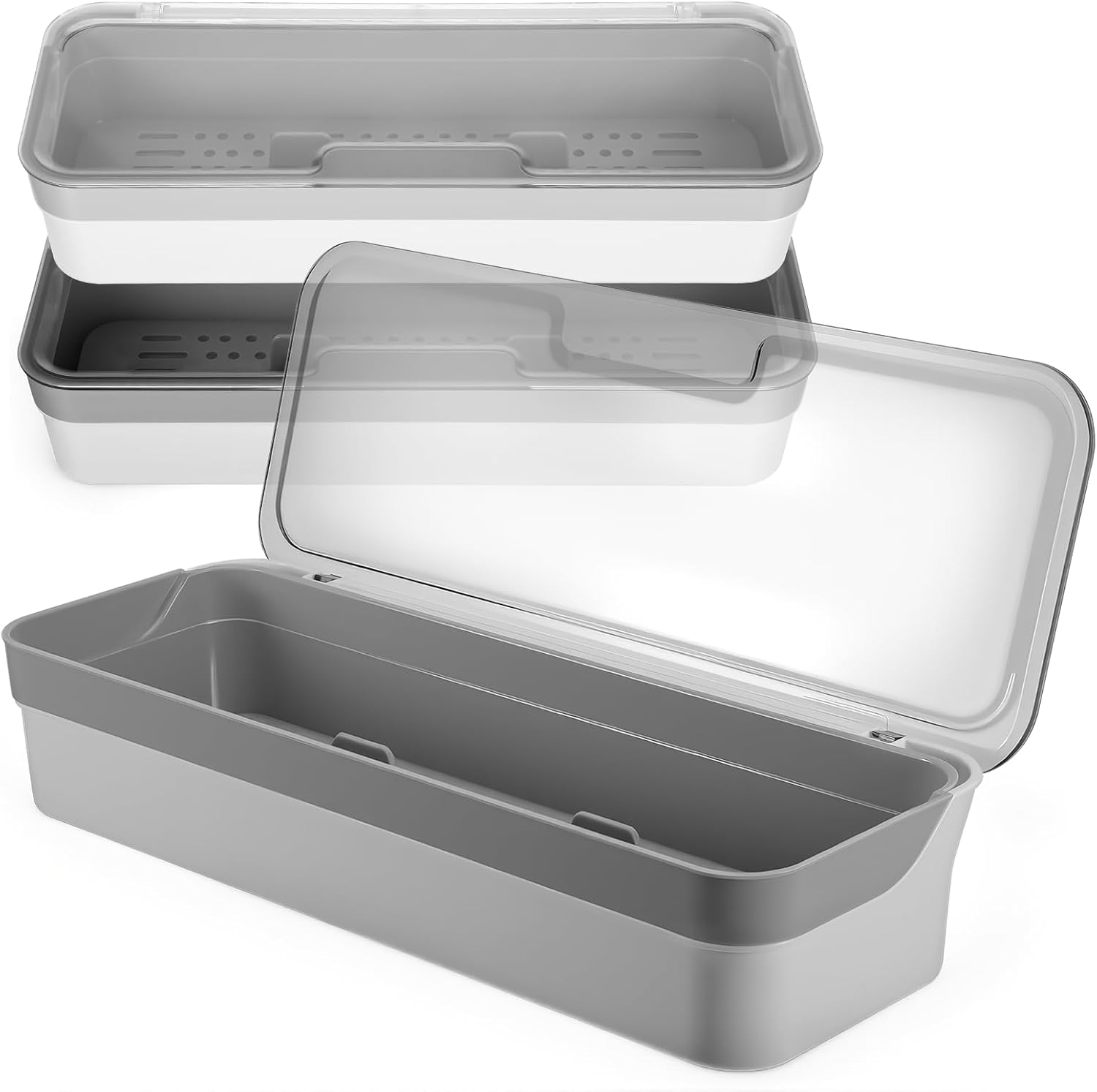 Draining Cutlery Tray With Lid, For Kitchen Drawers