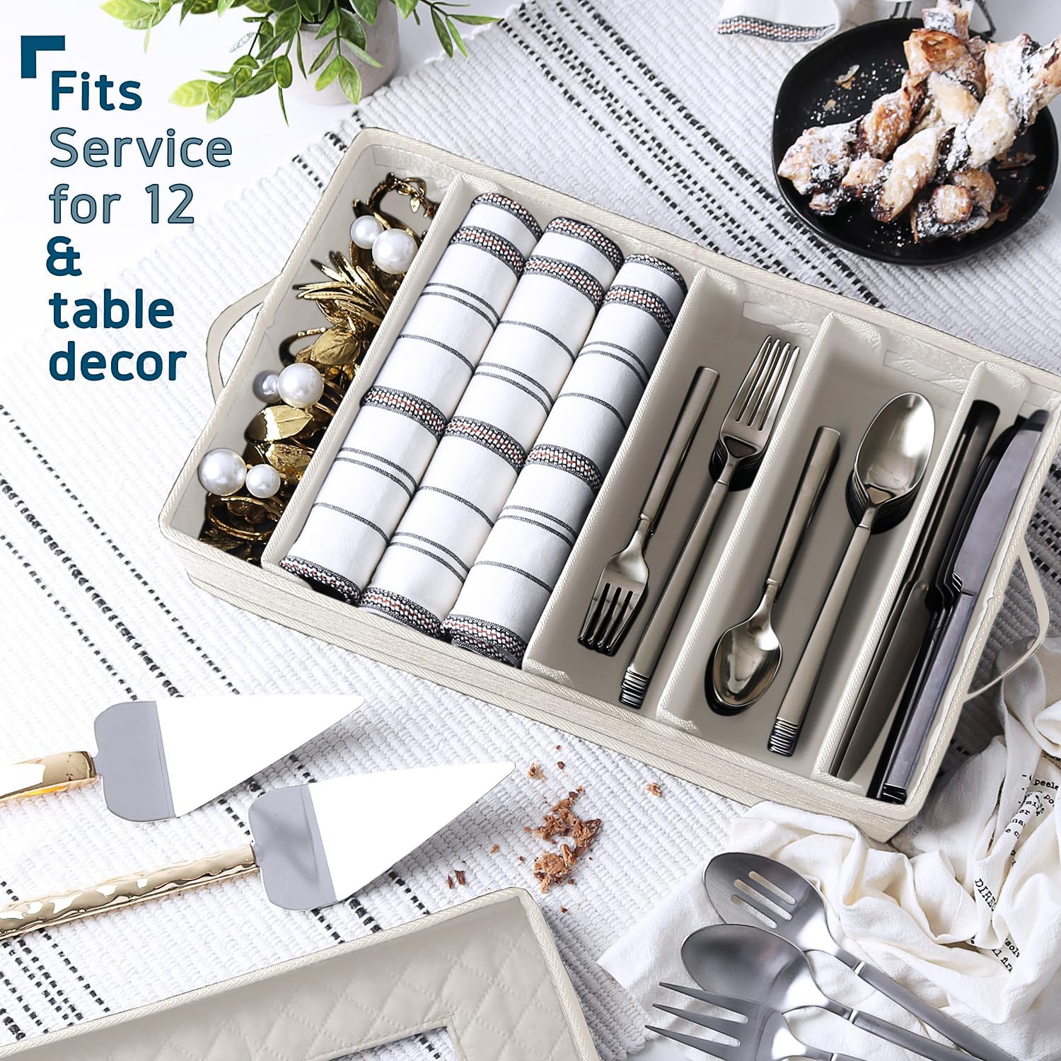 Drawer-Style Cutlery Organizer For Silverware - Image 2